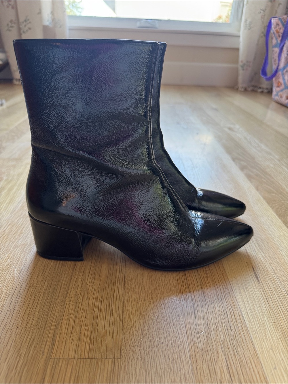 Vagabond Mya Mid Patent Black Leather Boots 39